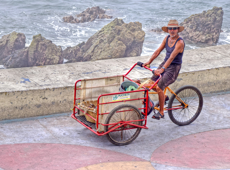 Man on Bike by Darlene Perkin