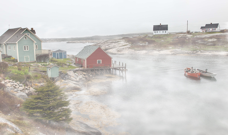 Coastal Village by Terry Roberts