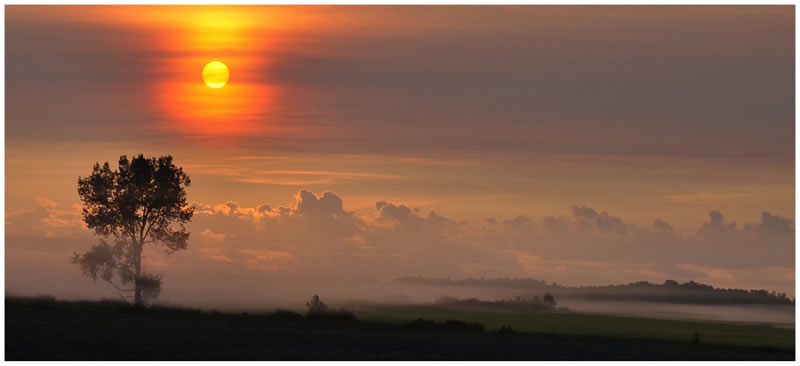 Smokey Summer Sun by Pat