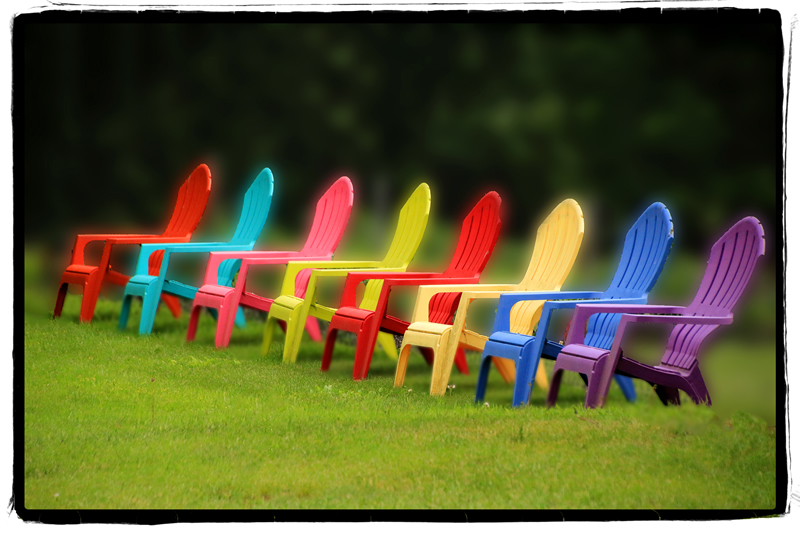 Rainbow Chairs by Trudy